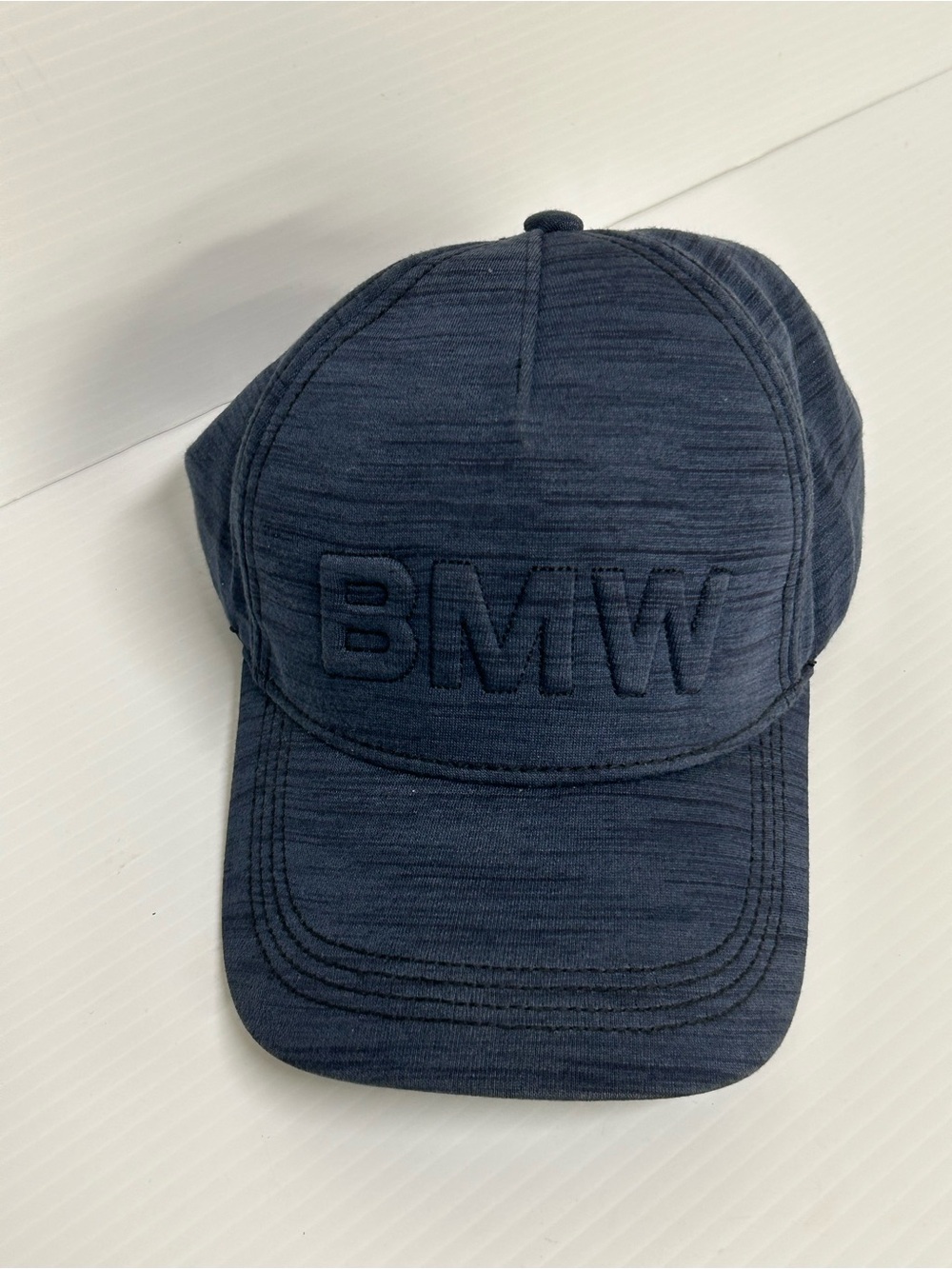 BMW OEM Raised Logo Embroidered Baseball Cap One Size Navy Blue Adjustable Strap